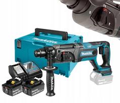 Perforatorius Makita DHR241RFJ SDS Plus, 18V, 3 funkcijos, 2,0 J, su 2x3Ah akumuliatoriais