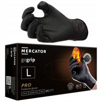 Nitrilinės pirštinės MERCATOR GOGRIP BLACK, juodos, L dydis, 50 vnt.