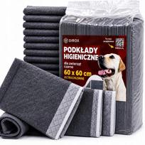 Šunų paklotai 60x60 cm, 100 vnt., juodi, su aktyvuota anglimi