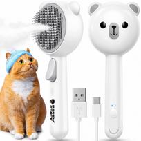 Garų šepetys šunims ir katėms, 3in1, USB, reguliuojama garų funkcija