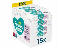 Drėgnos servetėlės PAMPERS Sensitive, 1200 vnt.