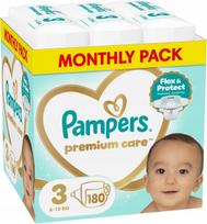 Sauskelnės Pampers Premium Care 3, 6–10 kg, 180 vnt.