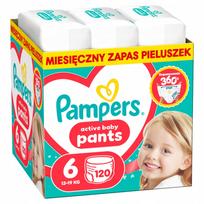 Sauskelnės Pampers Active Baby, 6 dydis, 120 vnt., 13–19 kg, mėnesio pakuotė