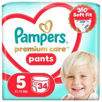 Sauskelnes Pampers Premium Care Pants, 5 dydis, 34 vnt., 9–17 kg