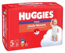 Sauskelnės HUGGIES Little Movers, 5 dydis, 34 vnt.