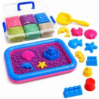 Kinetic Sand smėlio rinkinys vaikams, 4 kg su formelėmis ir dėžute