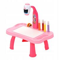 Mini projektorius ir stalas vaikams Lean Toys, rožinis