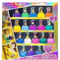Vaikiškų nagų lakų rinkinys Disney Princess, 18 vnt., įvairių spalvų
