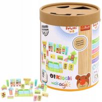 Mediniai kaladėlės Trefl O!Blocks Holiday su Bobaski ir Meškiuku
