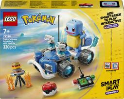 LEGO Pokémon konstruktorius su Squirtle figūrėle ir transporto priemone 72156