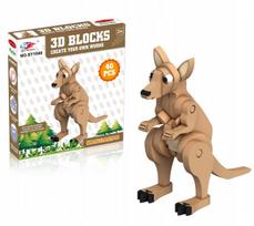 Putų kaladėlės KANGAROO, 3D dėlionė, 40 vnt.