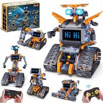 Nuotoliniu būdu valdomas 5 viename RC STEM robotas-transformeris