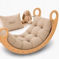 Vaikiška Montessori supynės XL pagalvėlė, smėlio spalvos, 120 cm