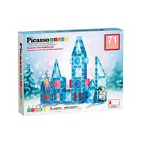 Magnetinių kaladėlių rinkinys PICASSO TILES Winter Castle, 71 detalė