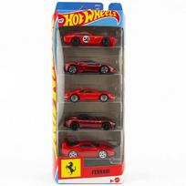 Žaisliniai automobiliai Hot Wheels Ferrari, 5 vnt., 1:64, Mattel