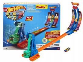 Automobilių trasa HOT WHEELS STEAM su paleidimo įtaisu, švytuokle ir automobiliu