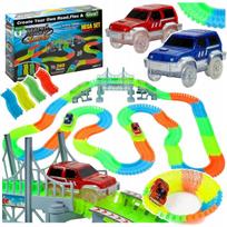 Šviečiantis automobilių trasa MAGIC TRACKS, 360 el., 2 automobiliai