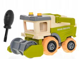 Žaislinis kombainas, 15 cm, su prisukamu mechanizmu, dėžutėje