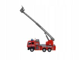 Žaislinė gaisrinė su kranu ir figūrėle, 14 cm, HIPO