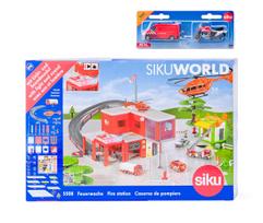 Žaislinė gaisrinės stotis su gaisrine mašina SIKU World