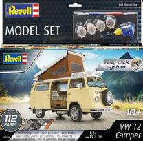 Surenkamas modelis REVELL 67676 VW T2 Camper, su dažais ir klijais