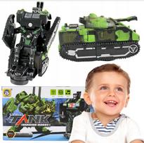 Žaislinis roboto tankas, veikiantis su baterijomis, su šviesomis ir garsais