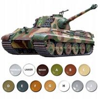 Vokiečių tanko Tiger II Royal modelis su dažais, Ardenai 1944