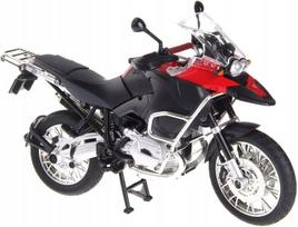 Motociklo modelis BMW R 1200 GS, raudonas, 1:9, metalinis korpusas, RASTAR