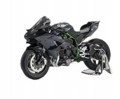 Žaislinis motociklas Kawasaki Ninja H2R, 1:9, žalias