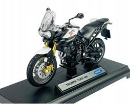 Motociklo modelis Welly Triumph Tiger 800 1:18 su stovu 12835