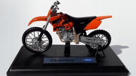 Metalinis motociklo modelis WELLAS KTM 450 SX Racing, 1:18, WELLY