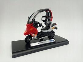 Metalinė BMW C1 motociklo Welly modelio miniatiūra, 1:18