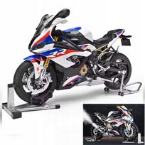 Motociklo modelis BMW S1000RR 1:6 su LED apšvietimu, garsu ir judančiais ratais
