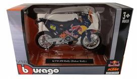 Motociklo modelis Bburago 1:18 RED BULL KTM 450 Dakar Rally