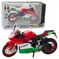 Metalinė motociklo modelio 1:12 Lean Toys su šviesomis ir garsais