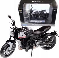 Miniatiūrinis motociklas Triumph Trident 660 1:18 su stovu, dėžutėje