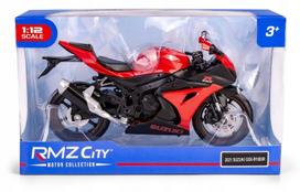 Žaislinis motociklas Daffi RMZ 1:12 Suzuki GSX R1000R, raudonas, 205x120 mm
