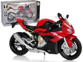 Motociklų modelis S1000RR su garsais ir šviesomis, 2 vnt., raudonas