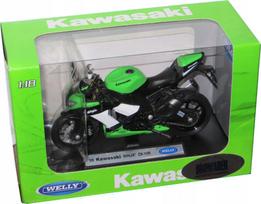 Modelis „Kawasaki Ninja ZX-10R“ žalias motociklas, 1:18, Welly
