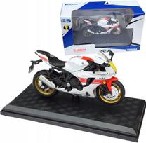 Modelinis motociklas Yamaha R1 1:18, baltas