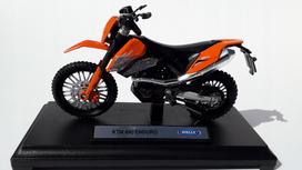Metalinis motociklo modelis WELLY KTM 690 Enduro, 1:18