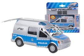 Metalinė policijos furgono mašinėlė su šviesomis ir garsais J.POL