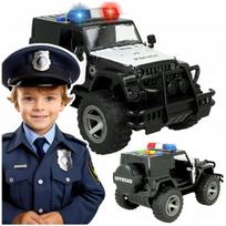 Policijos visureigis žaislinis automobilis 1:16 su LED šviesomis ir garsais