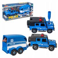 Policijos automobilio ir priekabos rinkinys su arkliu