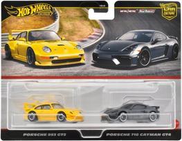 Automobilių rinkinys HOT WHEELS Premium Porsche 993 GT2 ir 718 Cayman, 2 vnt.