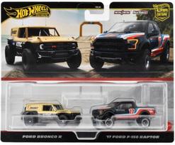 Automodelių rinkinys HOT WHEELS PREMIUM: Ford Bronco R ir ’17 Ford F-150 Raptor, 2 vnt.