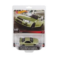 Žaislinis automobilis HOT WHEELS Nissan Skyline GT-R BNR34 V-Spec II, 1:43, metalinis