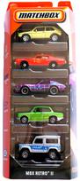Automodelių rinkinys Matchbox 5 vnt. – BMW 2002, Golf GTI MK1, Dodge