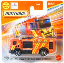 Žaislinis ugniagesių sunkvežimis MATCHBOX SCANIA XT
