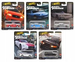 Automobilių rinkinys HOT WHEELS PREMIUM Fast & Furious, 5 vnt., HRT98, HRT99, HVR62, HVR63, HYP75